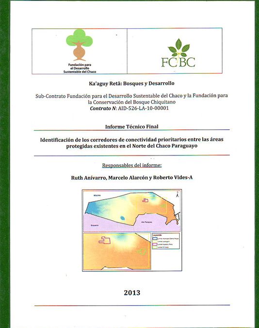 Identificación de los corredores de conectividad entre áreas protegidas del Norte del Chaco Paraguayo
