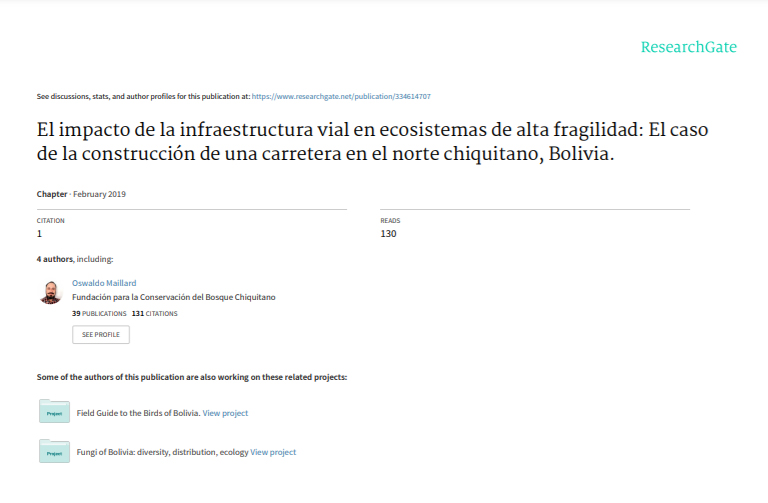 Impacto de la infraestructura vial en ecosistemas de alta fragilidad