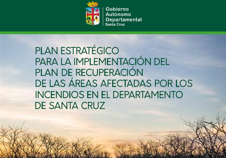 Plan estratégico para implementación del Plan de Recuperación de las áreas afectadas por los incendios en el departamento de Santa Cruz